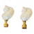 1970s Mother of Pearl Tyrbo Sea Shells Lamp Finials - a Pair For Sale