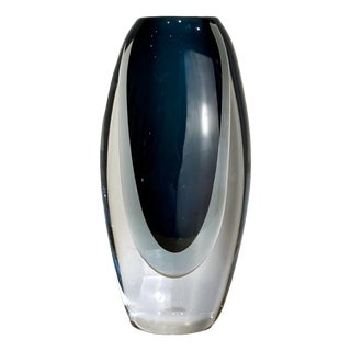 Blue Vase by Vicke Lindstrand for Kosta, 1960s For Sale