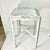 Vintage Shabby Chic Farmhouse Chippy Paint Wood Gallery Side Table. For Sale - Image 6 of 15