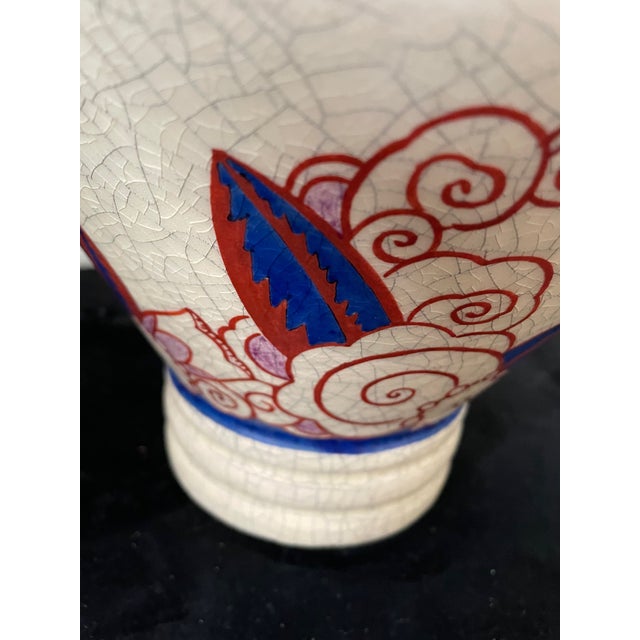 Jacques Adnet Craquelé Ceramic Bowl by Jacques Adnet, France, 1920s For Sale - Image 4 of 8