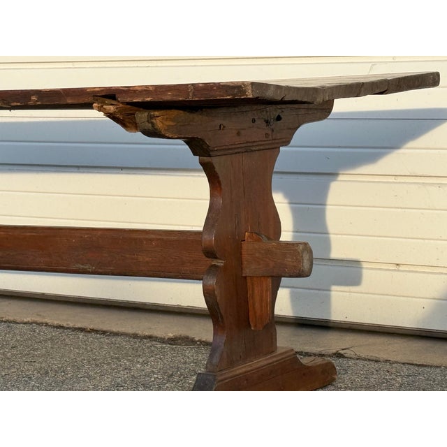 Antique French Oak Country Rustic Dining Table Circa 1800s For Sale - Image 9 of 11