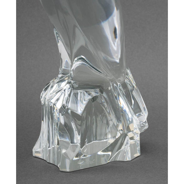 Contemporary Baccarat Crystal Falcon Sculpture For Sale - Image 3 of 11