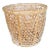 Vintage Bamboo White Wash Coastal Basket Medium For Sale