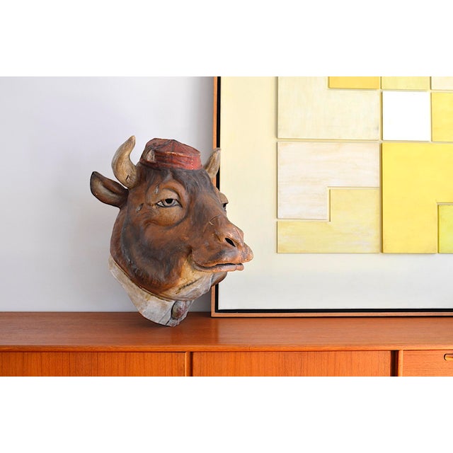 Antique Papier-Mâché Carnival Mask, 1900s For Sale - Image 9 of 18