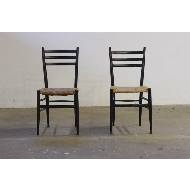 Italian Papercord Dining Chairs with Woven Seats, 1950s, Set of 8 For Sale - Image 18 of 18