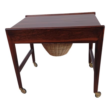 Fully Danish Rosewood Sewing Table, 1960s For Sale