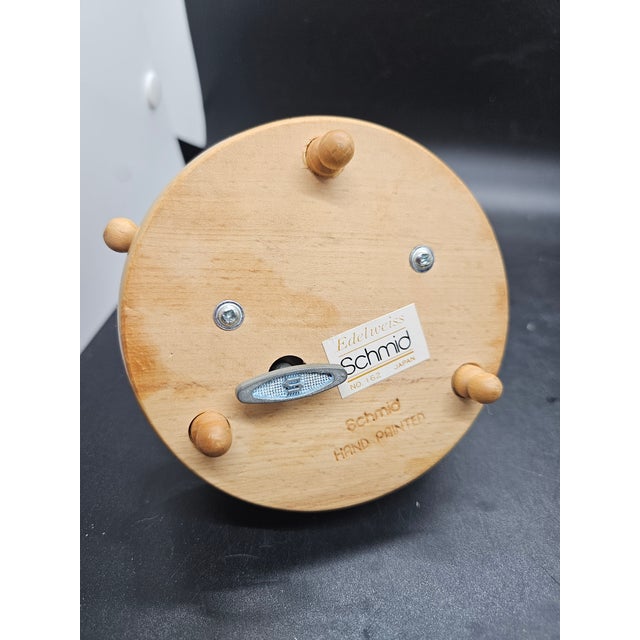 American Vintage Schmid Wooden Music Box For Sale - Image 3 of 3