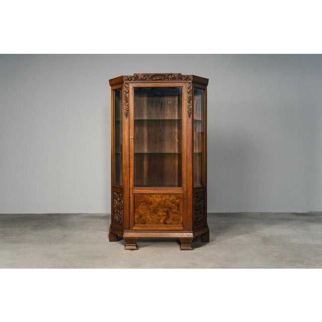 Object: Display Cabinet Period & Style: Art Nouveau - Early 20th Century Features: Elegant and practical piece of...