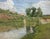 1950s Oil Painting River Bay For Sale