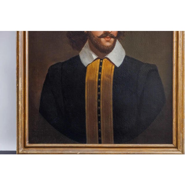 Paint A Magnificent and Rare Portrait Painting of William Shakespeare, C. 1870, Framed For Sale - Image 7 of 7
