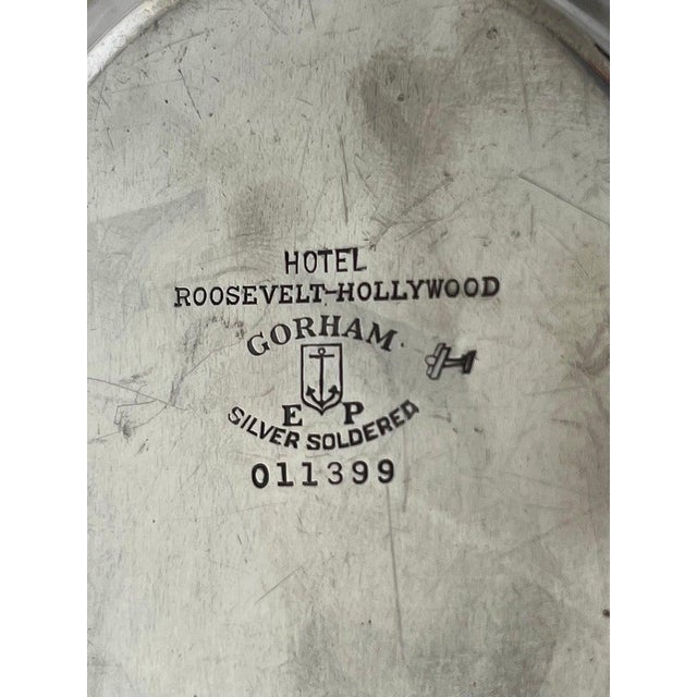 Silver-Plate Dish From the Iconic Hollywood Rosevelt Hotel For Sale - Image 9 of 9