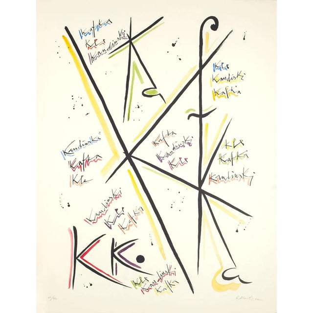 Letter K - Hand-Colored Lithograph by Raphael Alberti - 1972 1972 For Sale