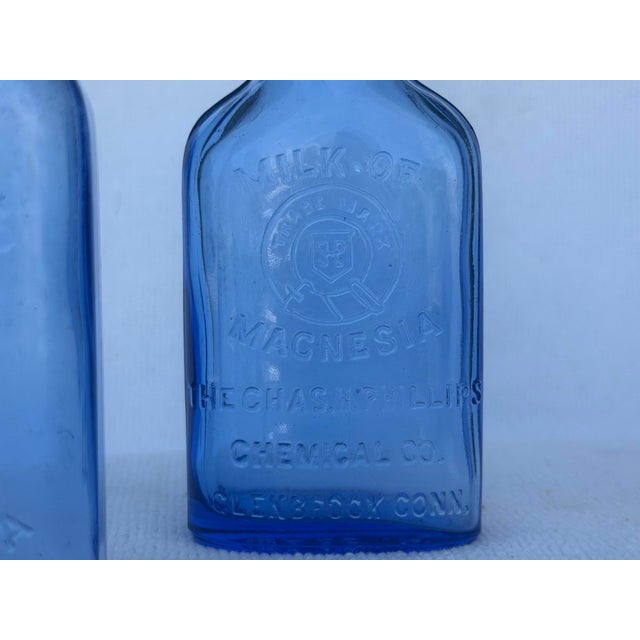 Traditional Antique Phillips Milk of Magnesia Bottles For Sale - Image 3 of 12