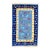 Mid-20th Century Romanian Oltenian Folk Art Floral Wool Kilim Rug in Blue and Navy For Sale