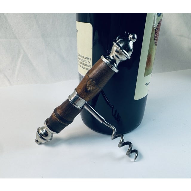 This fabulous 1970s Bamboo Corkscrew and Bottle Opener Barware Set will add a touch of elegance ito any bar area. Made of...