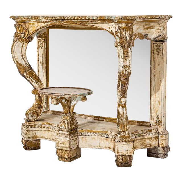 19th Century Italian Vanity Table with Mirror Chairish