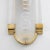 1980s Art Deco Style Brass and Frosted Murano Glass Sconces, 1980, Set of 2 For Sale - Image 5 of 7