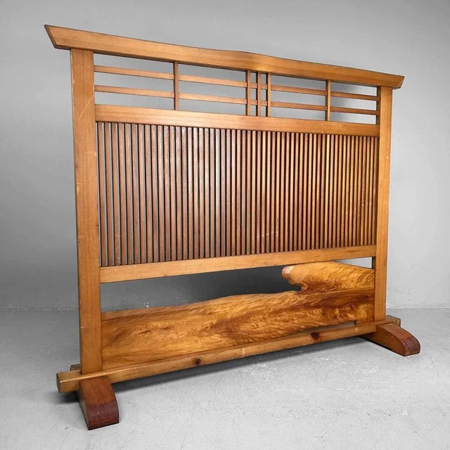 Vintage Japanese Wooden Screen Room Divider, Tategu Fittings, 1960s For Sale - Image 10 of 10