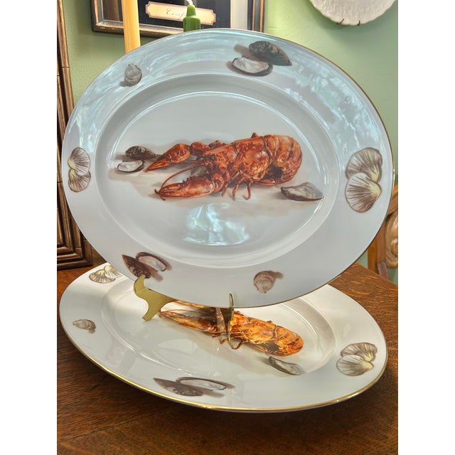 White Mid 20th Century JKW Bavarian Lobster Seafood Porcelain Dinnerware - A Set of 47 Pieces For Sale - Image 8 of 12