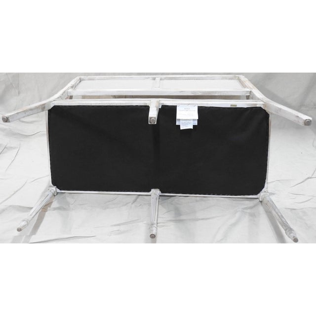 1990s Vintage Painted Louis XVI Style Distressed Painted Hall Bench Settee For Sale In Nashville - Image 6 of 11