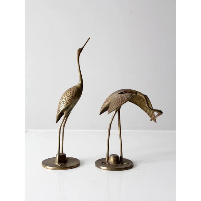 Mid Century Brass Bird Figures For Sale - Image 4 of 11