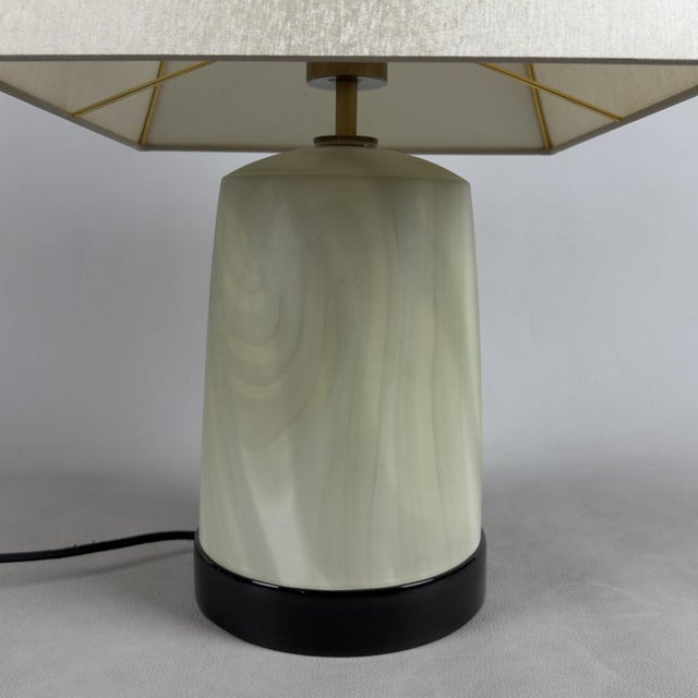 Vintage Opaline Murano Glass Table Lamp, 1990s For Sale - Image 6 of 13