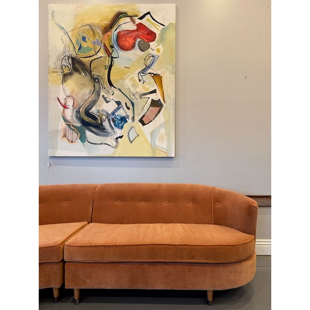 1950's Peach Sectional For Sale - Image 10 of 12