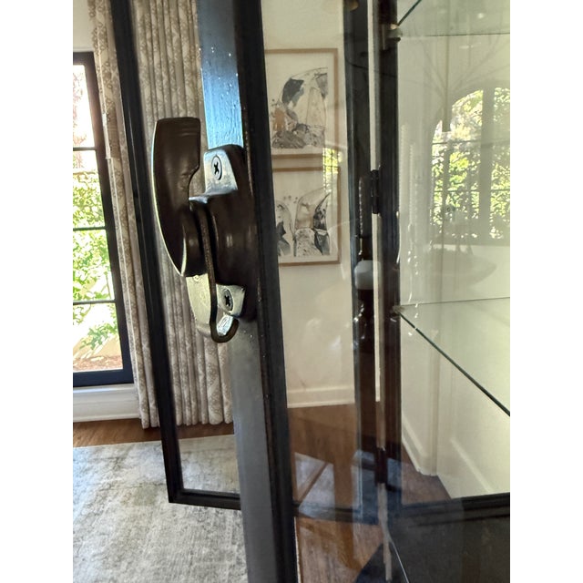 Industrial Iron & Glass Display Cabinet For Sale - Image 9 of 15
