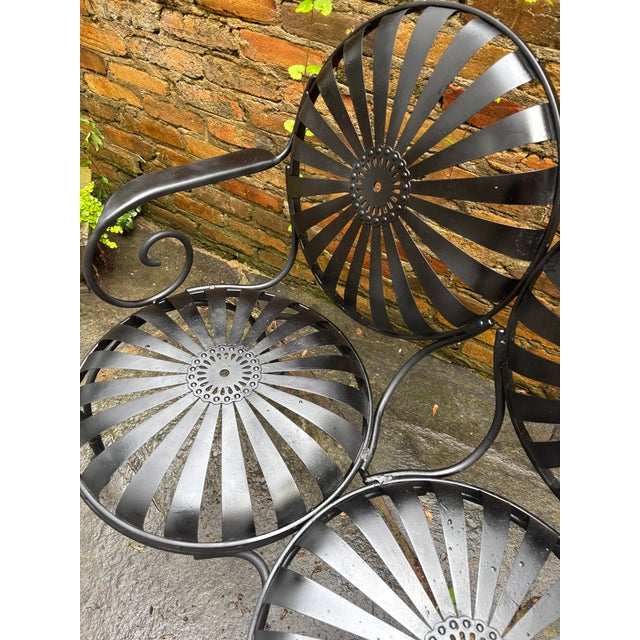 Metal Francois Carre Style Petite Loveseat for Garden For Sale - Image 7 of 10