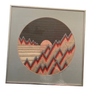 A Signed and Dated Woven Textile Art Piece by Carrie J. Myers. For Sale
