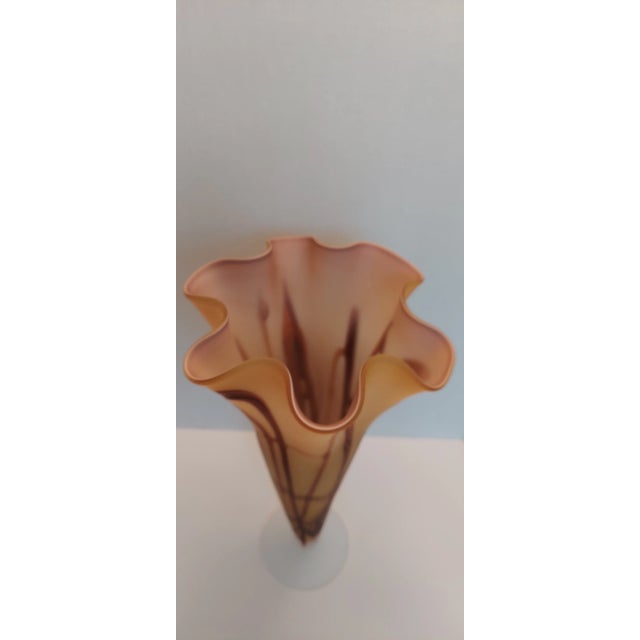 Art Nouveau Contemporary Azerbaijan Vase, Essie Zareh Tall Blown Glass For Sale - Image 3 of 10