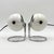 Italian Targetti Sankey Eyeball Lamps in White and Chrome, 1970s, Set of 2 For Sale - Image 4 of 16