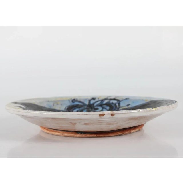 Danishl Round Ceramic Dish with Figurative Bat Motif by Leif Messel, 1997 For Sale - Image 4 of 12