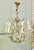 Glass Vintage French Crystal and Brass Chandelier, 1950 For Sale - Image 7 of 8