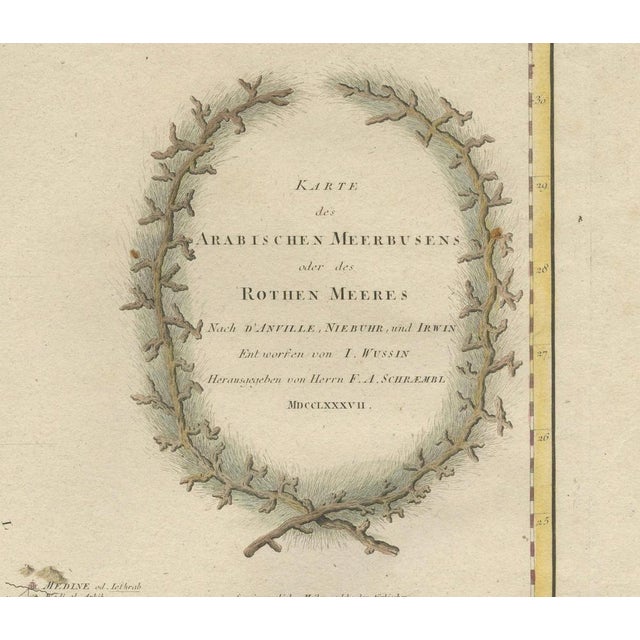 This map, titled "karte des arabischen meerbusens oder des rothen meeres," is an original engraving from 1787 created by...