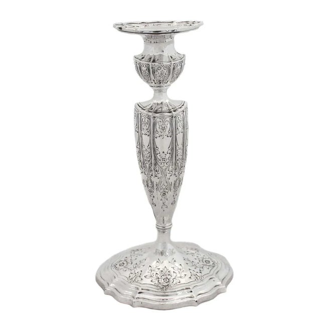 We are delighted to offer you this pair of sterling silver candlesticks by William Durgin Silver. If you appreciate...