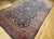 Navy Blue 19th Century Oversized Persian Farahan Sarouk Rug, Hand-Knotted Wool, Allover Geometric Design, Navy & Red, 11x17 For Sale - Image 8 of 16