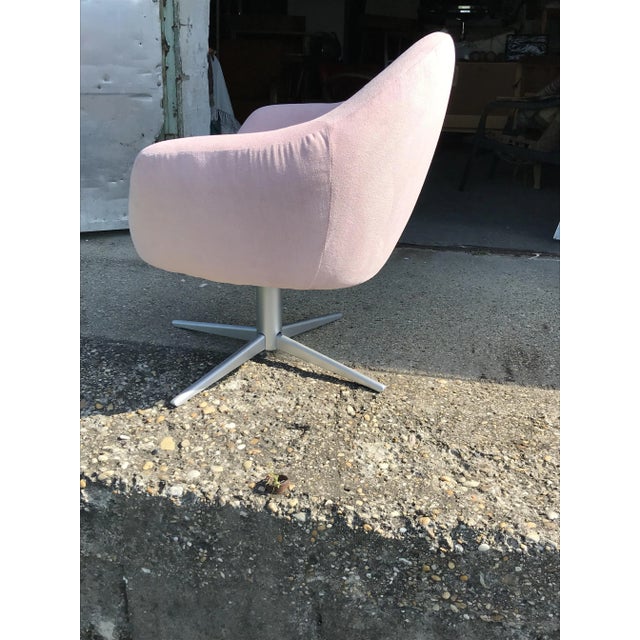 Metal Mid-Century Metal and Velvet Swivel Chair, 1960s For Sale - Image 7 of 12