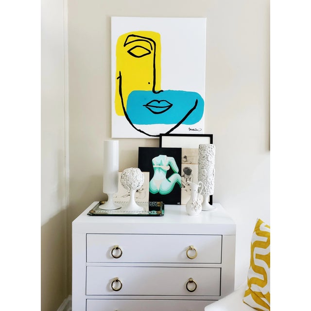 "Poppy" Contemporary Abstract Face Painting by Isaiah Thomas For Sale In Greensboro - Image 6 of 12