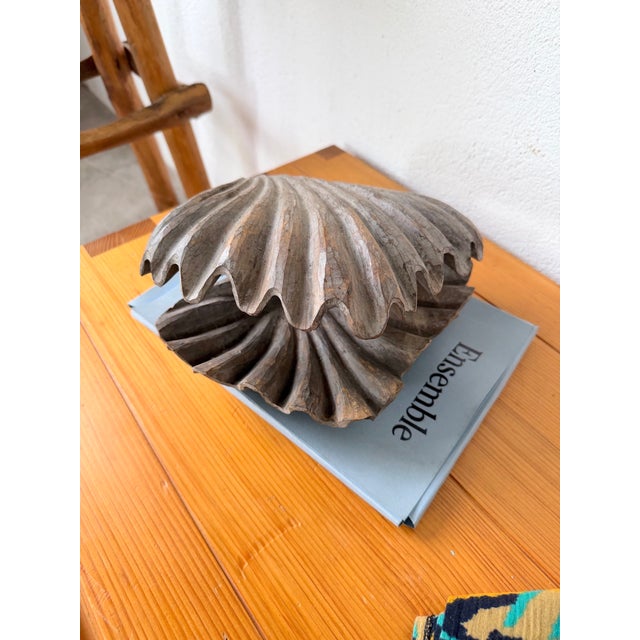 Vintage Brutalist Box in Wood and Seashell, 1960s For Sale - Image 10 of 18