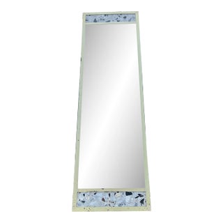 Mid 20th Century Terrazzo & Brass Frame Mirror For Sale
