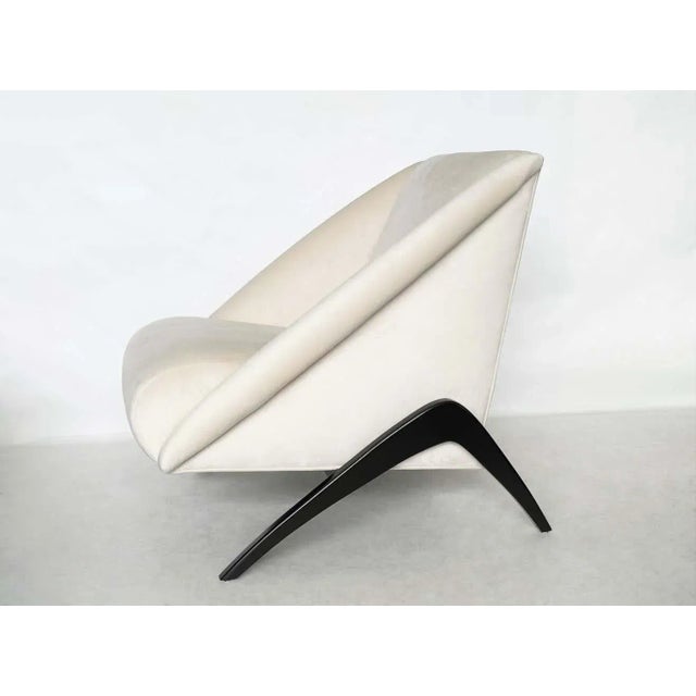 Mid 20th Century Italian Gio Ponti Style Geometric Club or Lounge Chairs - a Pair For Sale - Image 5 of 9