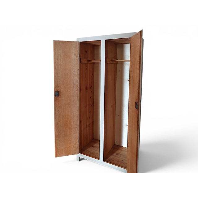 Rustic Vintage Wardrobe with Handcrafted Glass Mosaic, 1960s For Sale - Image 3 of 12