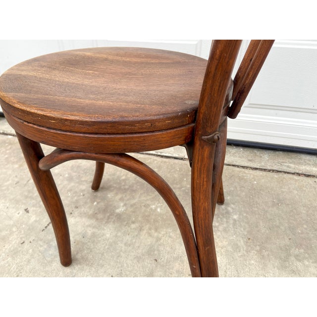 Antique Bentwood Café Thonet Style Farmhouse Dining Chair| C. 1890–1920 | Central European Origin For Sale - Image 6 of 12