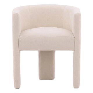 Cream U Back Arm Chair For Sale