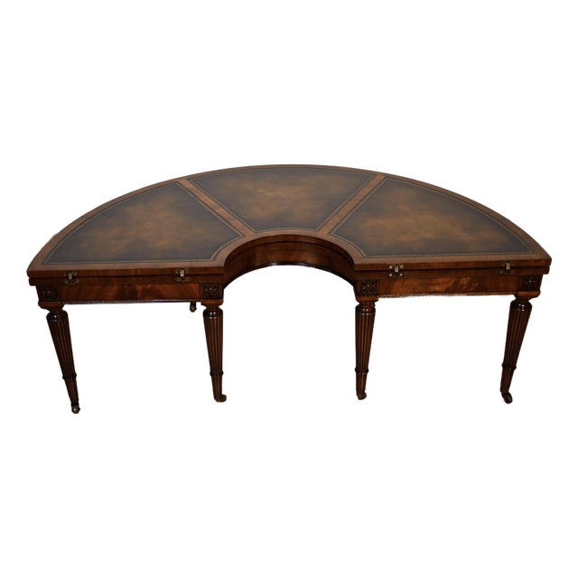 1930s Weiman English Regency Mahogany & Leather Top , Flip-Top Coffee Table For Sale