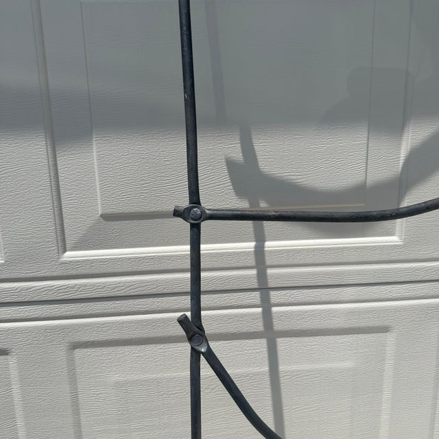 Hand Forged Iron One of a Kind Abstract King Headboard For Sale In San Antonio - Image 6 of 7