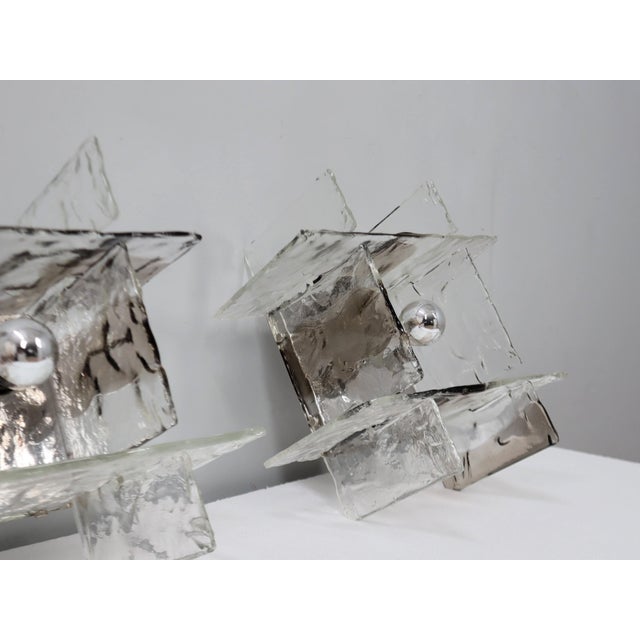 Murano Glass Sconces from Mazzega, 1960s, Set of 2 For Sale - Image 9 of 16