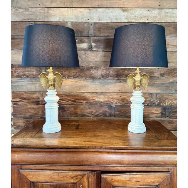 1960s Mid-Century Federalist Style Eagle Lamp For Sale - Image 9 of 9