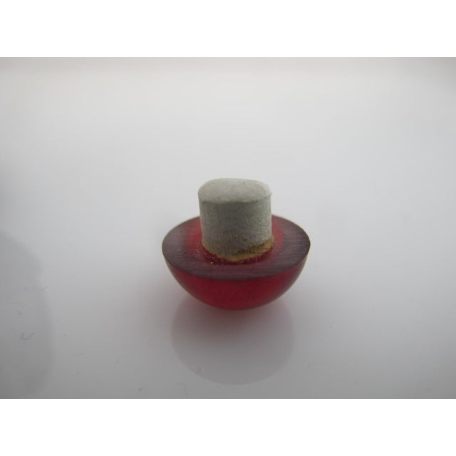 Early 20th Century Chinese Carved Glass Koi Fish Overlay Snuff Bottle With Red Stopper For Sale - Image 5 of 8